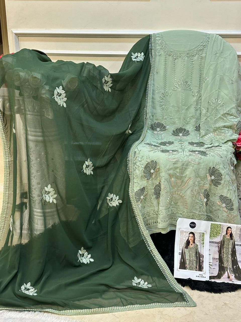 Dn 1235 By Mehboob Tex Georgette Pakistani Salwar Suit Exporters in India
